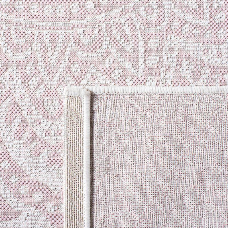 Courtyard CY8734 Power Loomed Indoor and Outdoor Accent Rug - Ivory/Soft Pink - 2'x3'7" - Safavieh