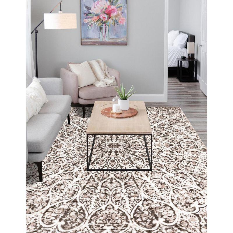 Unique Loom 4' 0 x 6' 0 Sofia Grace Brown Area Rug