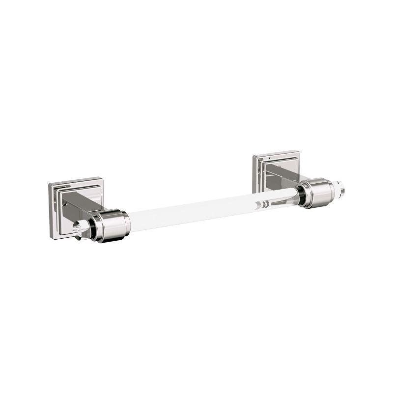 Glacio Clear/Polished Nickel Towel Bar