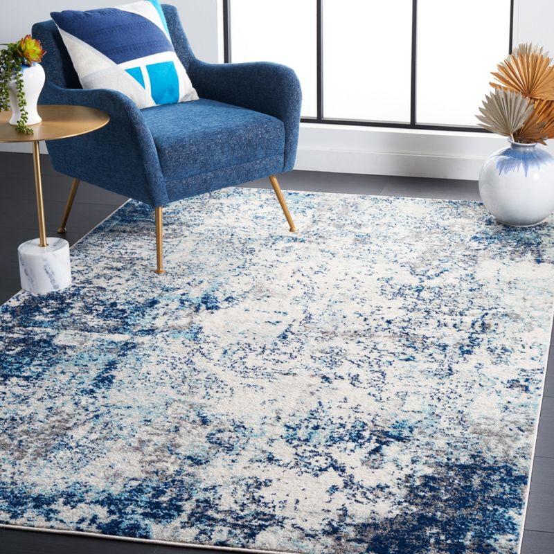 Tulum TUL284 Power Loomed Area Rug - Ivory/Blue - 5'3"x7'6" - Safavieh.