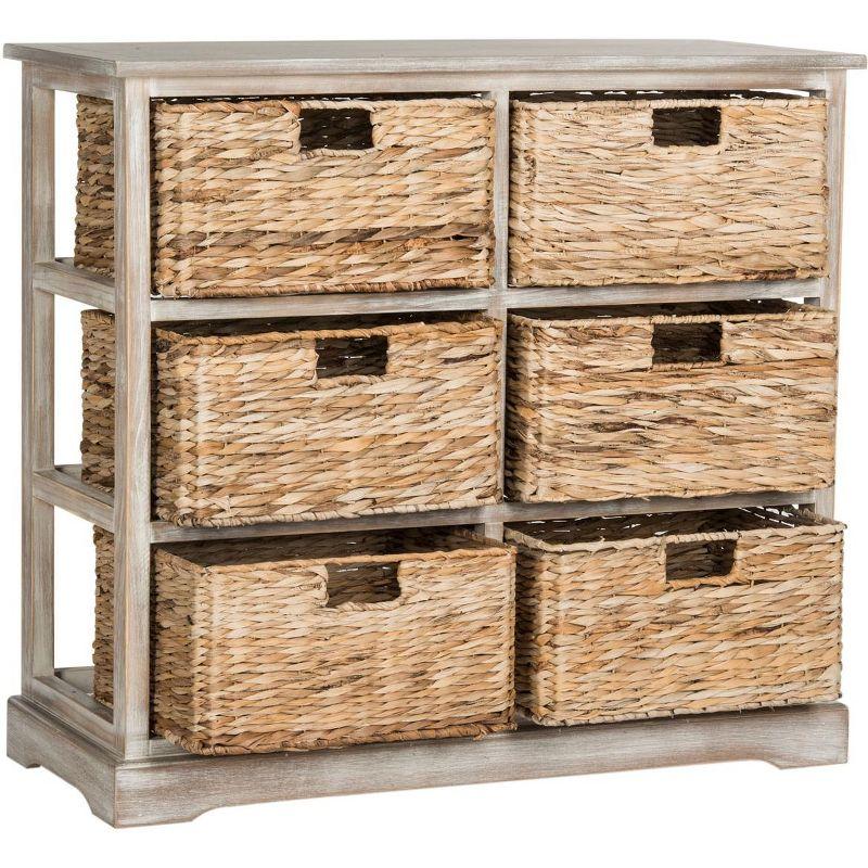 Keenan 6 Wicker Basket Storage Chest - Safavieh