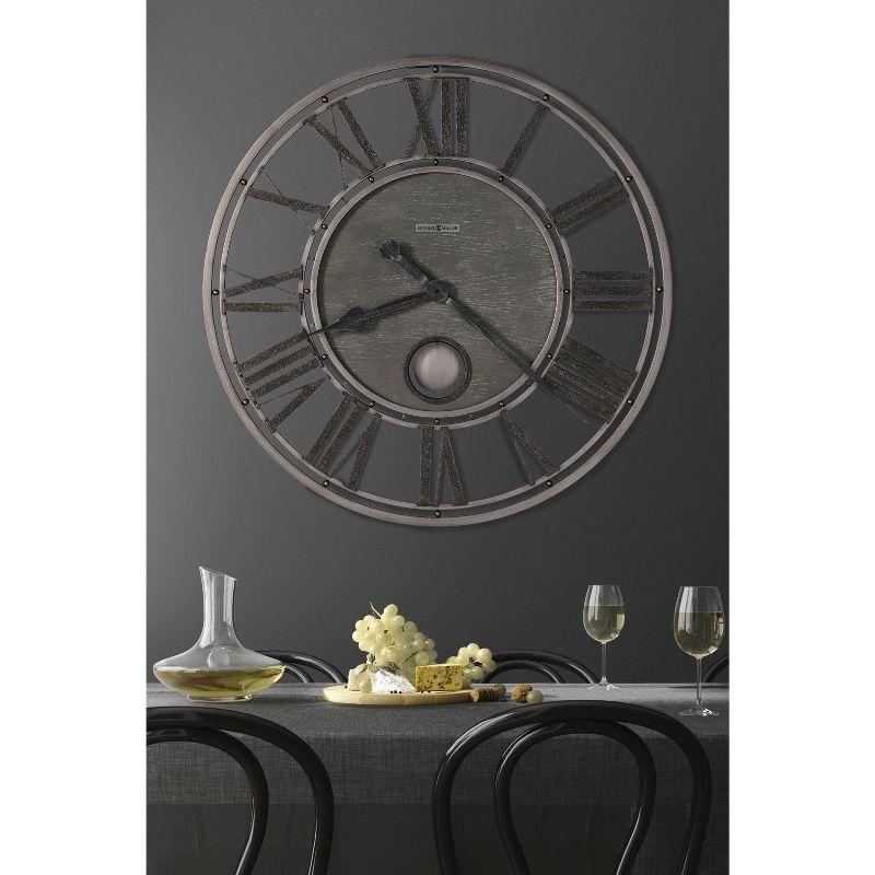 Marius Oversized Silver Iron Transitional Wall Clock