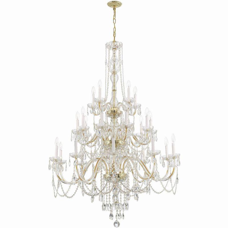 Crystorama Lighting Traditional Crystal 25 - Light Chandelier in  Polished Brass