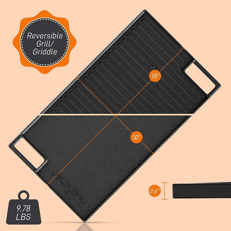NutriChef 10'' Non-Stick Cast Iron Griddle