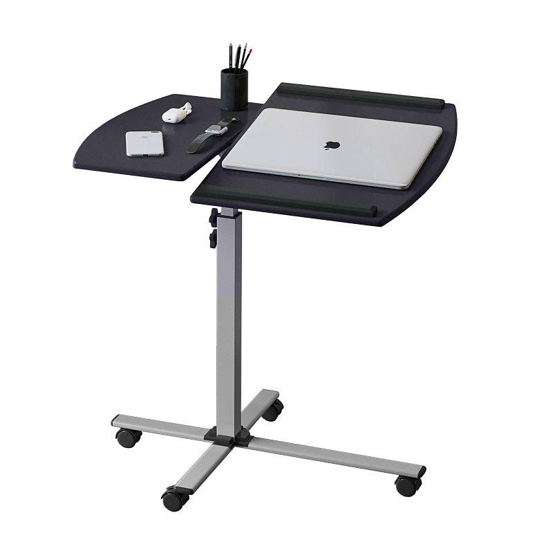 Mobile Laptop Cart Steel Graphite Black - Techni Mobili: Adjustable, Rolling Workstation with Locking Wheels