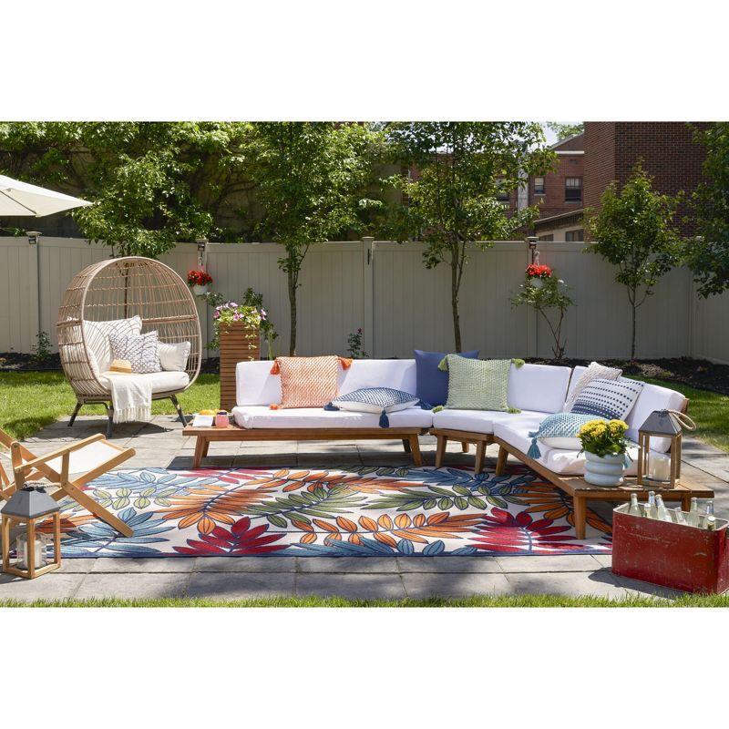 Nourison Aloha Floral Leaf Outdoor Area Rug