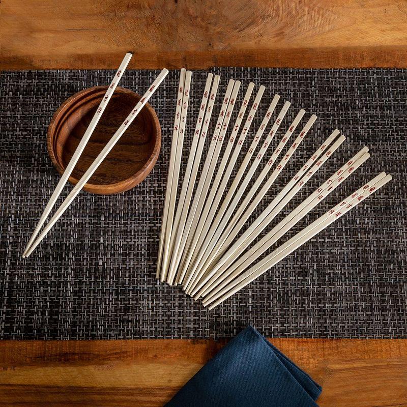 Joyce Chen Reusable Bamboo Chopsticks Set, 10 Pair