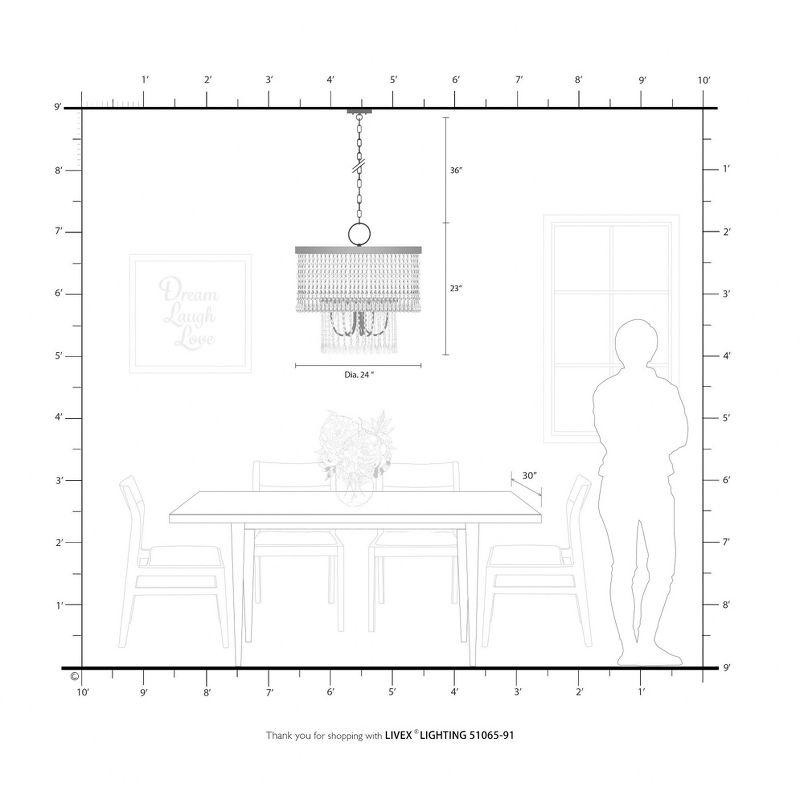 Livex Lighting Elizabeth 5 - Light Chandelier in  Brushed Nickel