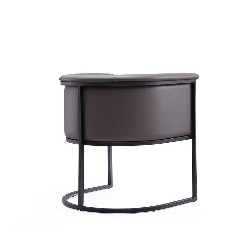 Manhattan Comfort Cosmopolitan Faux Leather Dining Chair Pebble: Upholstered, Metal Legs, No Assembly Required