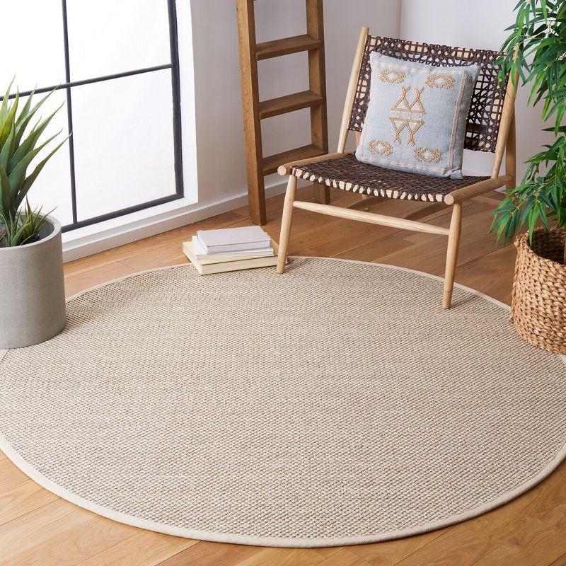 Natural Fiber NF143 Power Loomed Indoor Area Rug - Marble/Beige - 6' Round - Safavieh