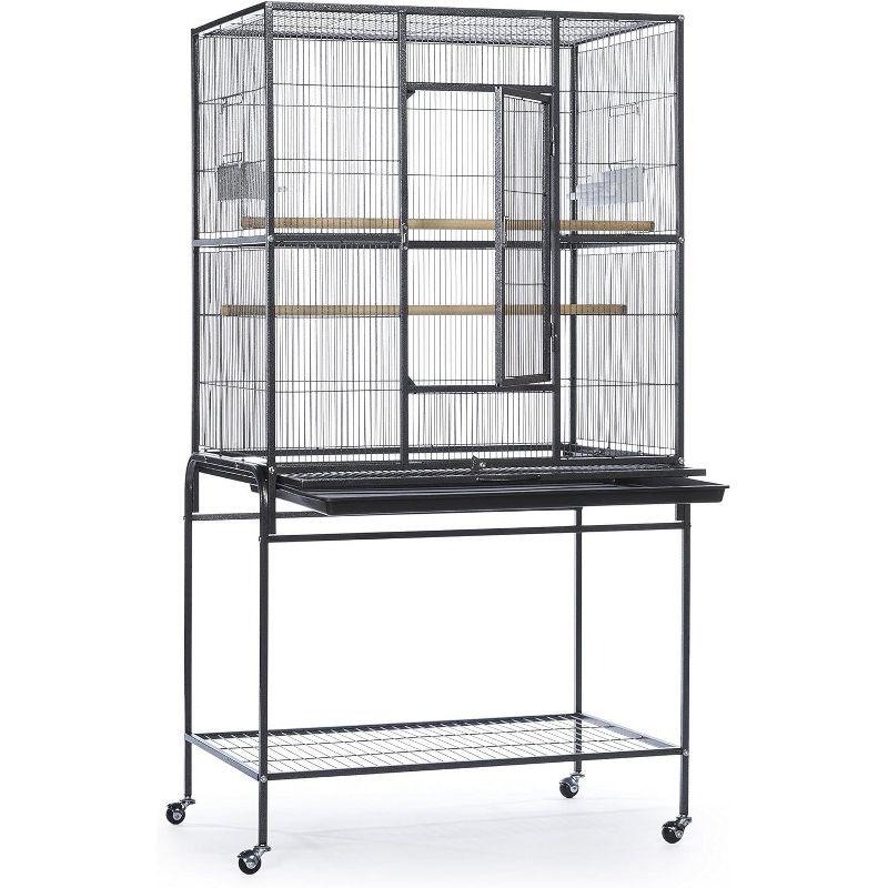 Prevue Pet Products Wrought Iron Flight Cage with Stand, Black Hammertone