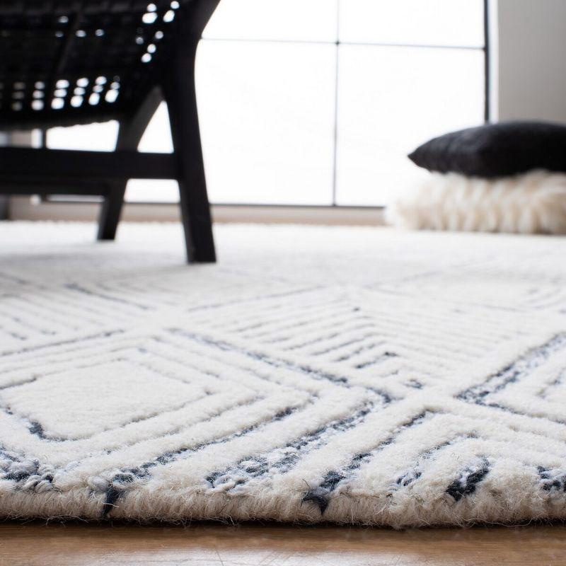 Abstract ABT350 Handmade Indoor Area Rug - Ivory/Charcoal - 8'x10' - Safavieh