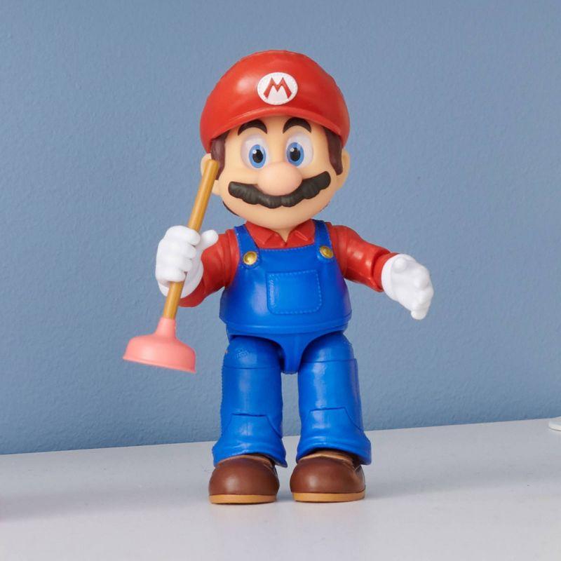 Nintendo The Super Mario Bros. Movie Mario Figure with Plunger Accessory