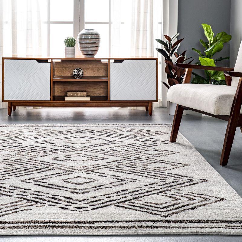 Nuloom Merri Distressed Geometric Cotton Blend Indoor Area Rug