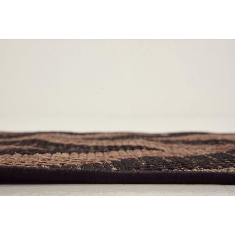 Unique Loom 2' 2 x 6' 0 Runner Brown Outdoor Modern Chevron Area Rug
