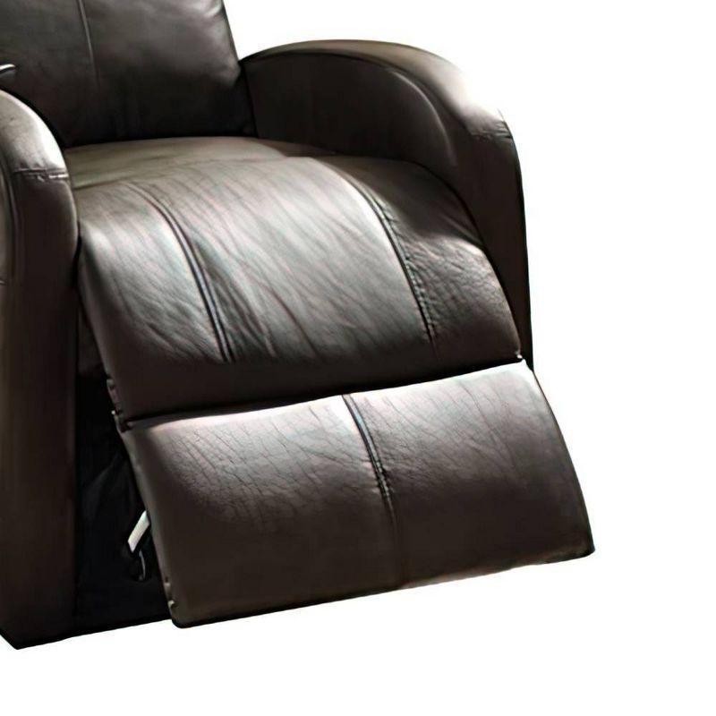 42" Ricardo PU Power Lift Recliner Brown - Acme Furniture: Easy-Operate, Kneading Massage, Comfort Style