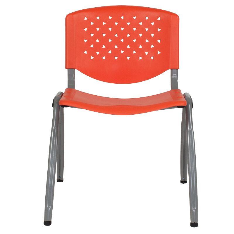 Memphis 880 lb. Capacity Plastic Stack Chair with Powder Coated Frame