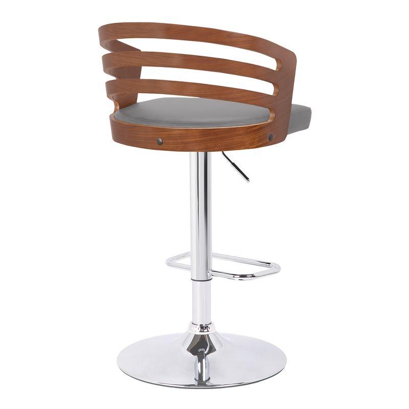 Adele Mid-Century Modern Adjustable Swivel Barstool - Armen Living