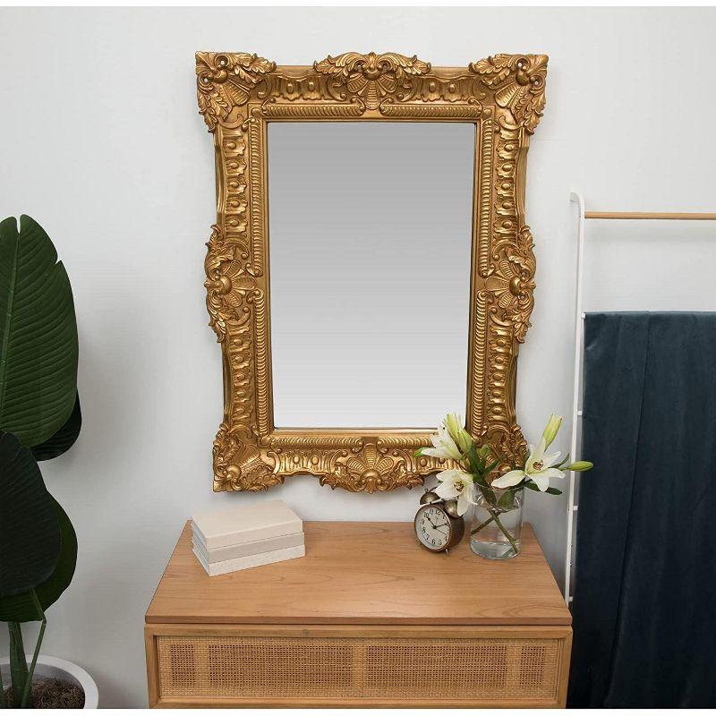 Hamilton Hills Large Ornate Gold Baroque Frame Mirror