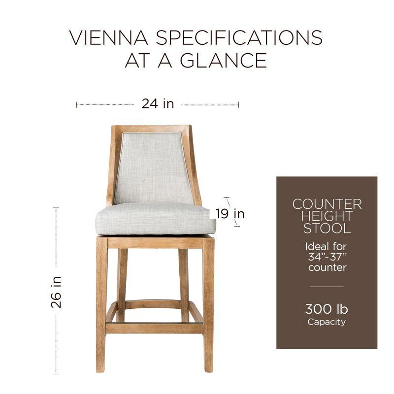 Maven Lane Vienna Counter Stool with Fabric Upholstery