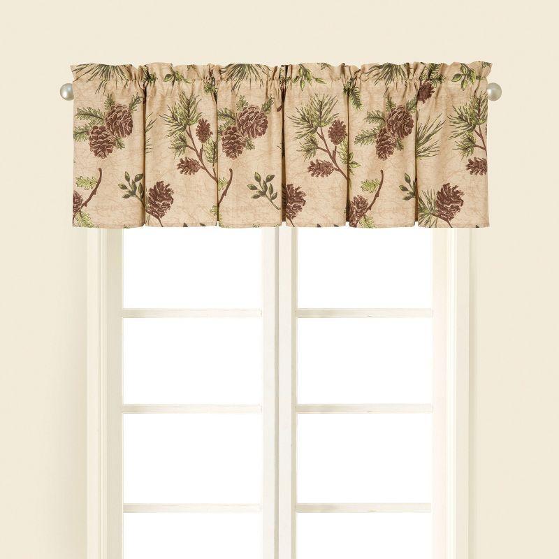 Woodland Retreat Beige Cotton Rod Pocket Valance