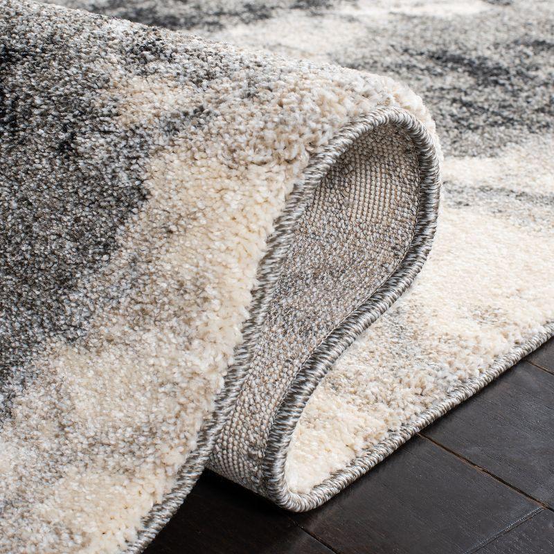 Retro RET2141 Power Loomed Runner Rug - Cream/Grey - 2'3"x9' - Safavieh.