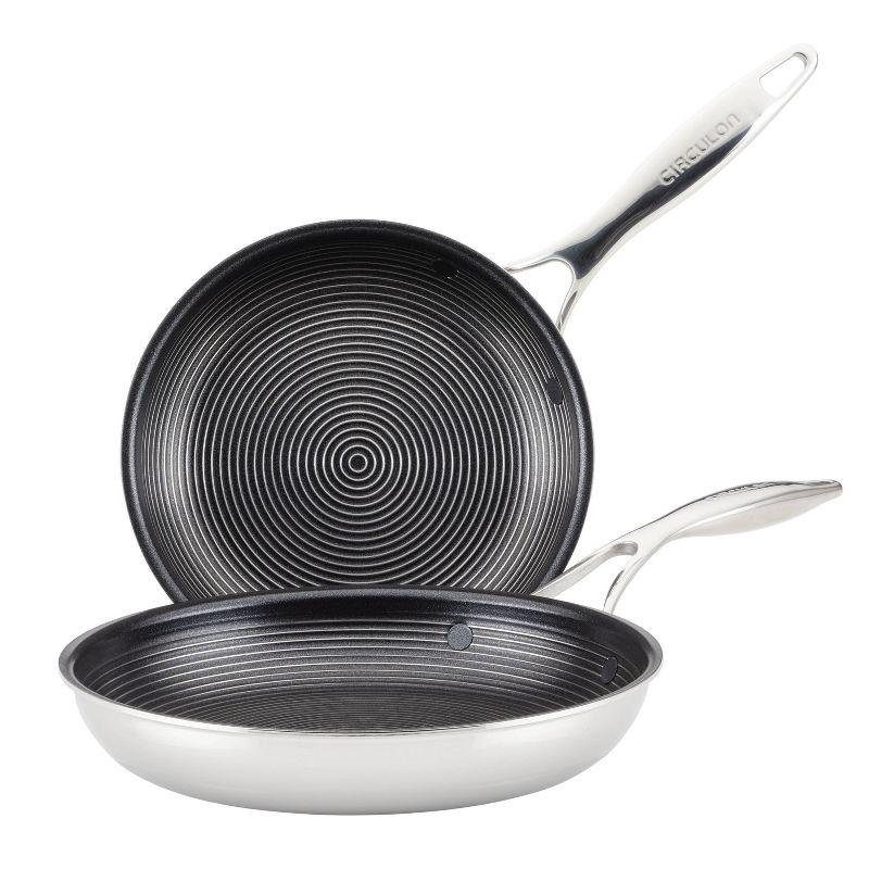 Circulon 2-Piece Stainless Steel Nonstick Frying Pan Set