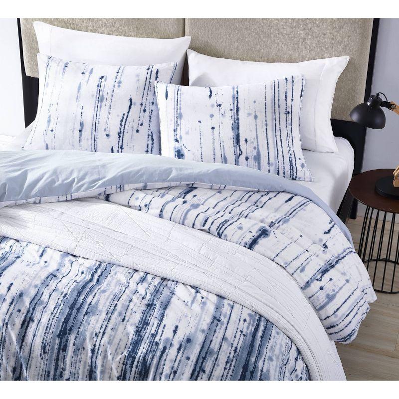 Sokal Blue Reversible 3 Piece Comforter Set