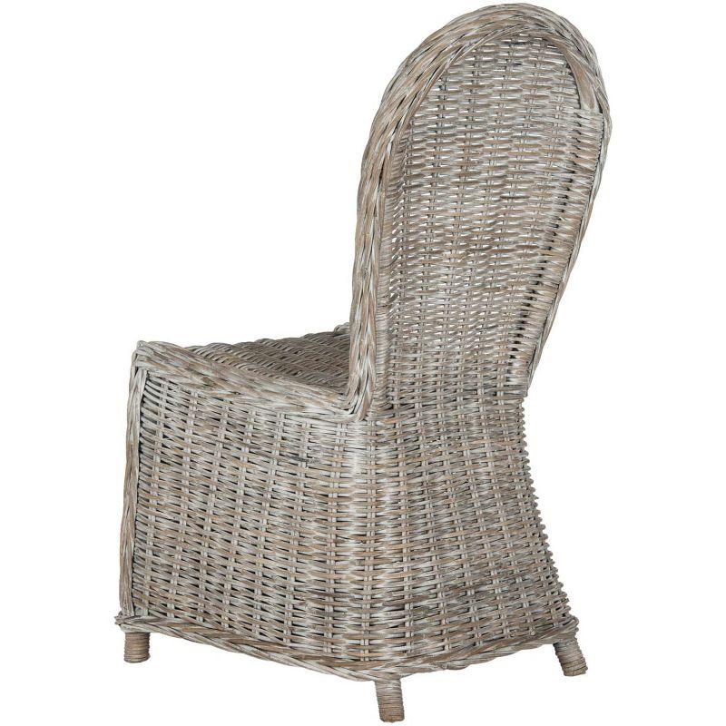 Idola 19H Wicker Dining Chair (Set Of 2) - White Washed - Safavieh