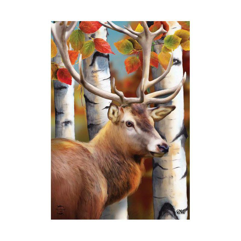 Forest Deer Fall Garden Flag Autumn Leaves 18" x 12.5" Briarwood Lane