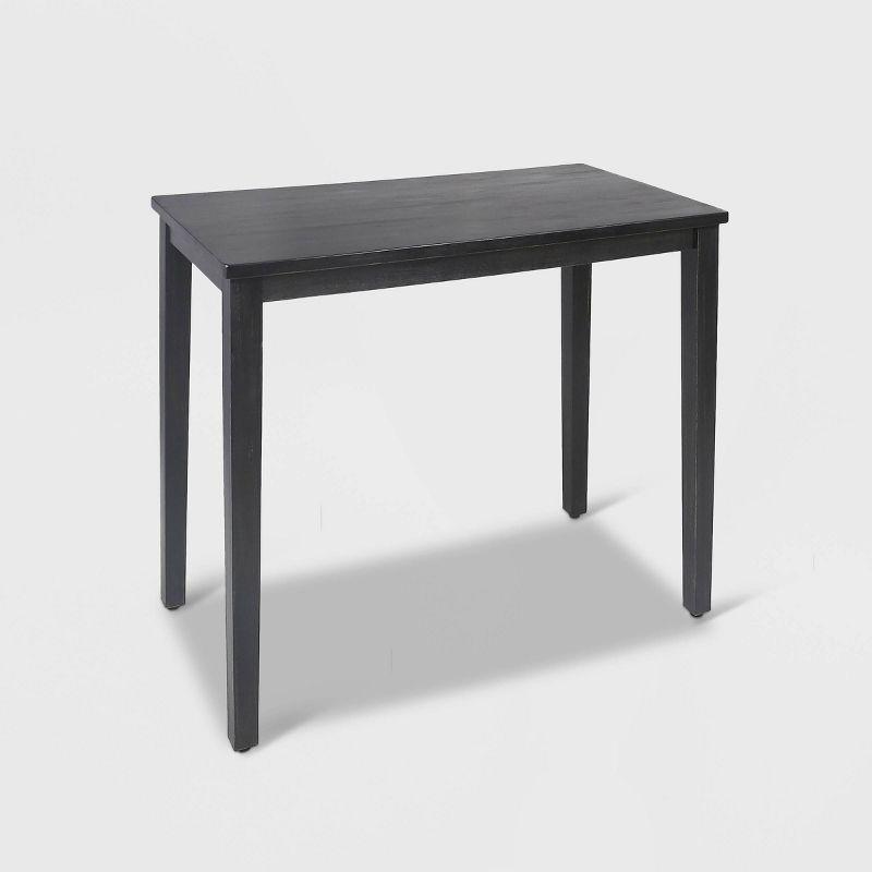 51" Dark Gray Acacia Wood Contemporary Bar Height Table