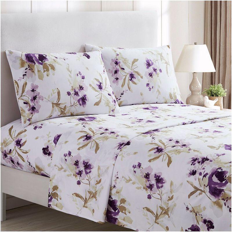 Madison Purple Full Microfiber Deep Pocket Bed Sheet Set