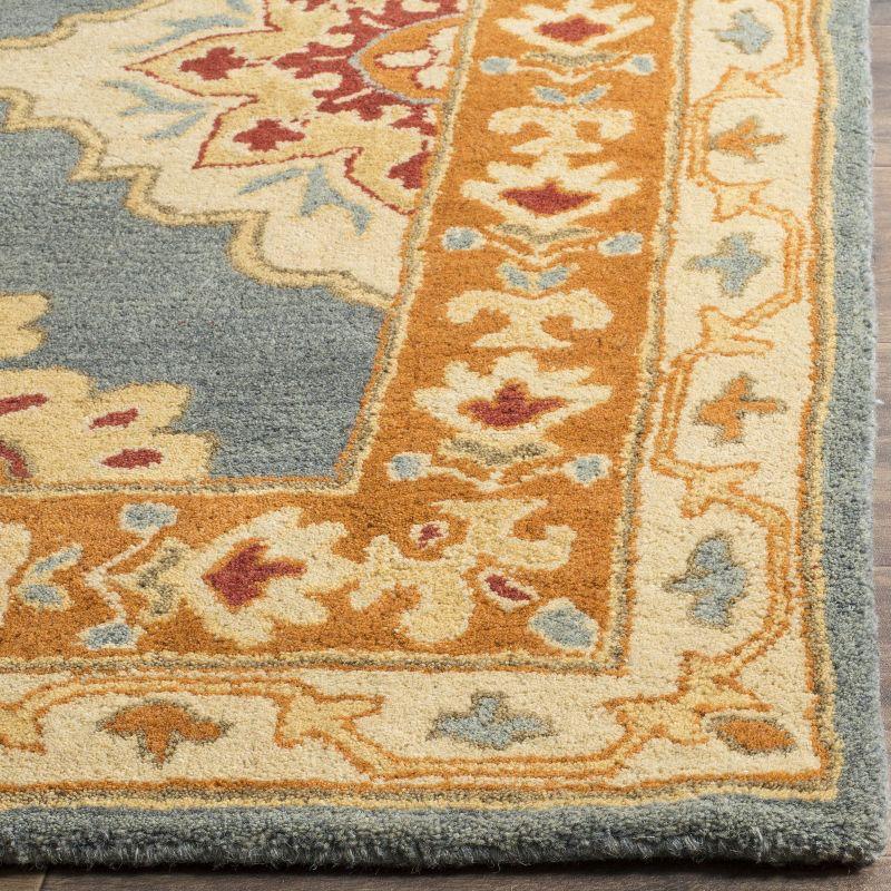 Heritage HG408 Handmade Area Rug - 5'x8' - Blue/Rust - Safavieh