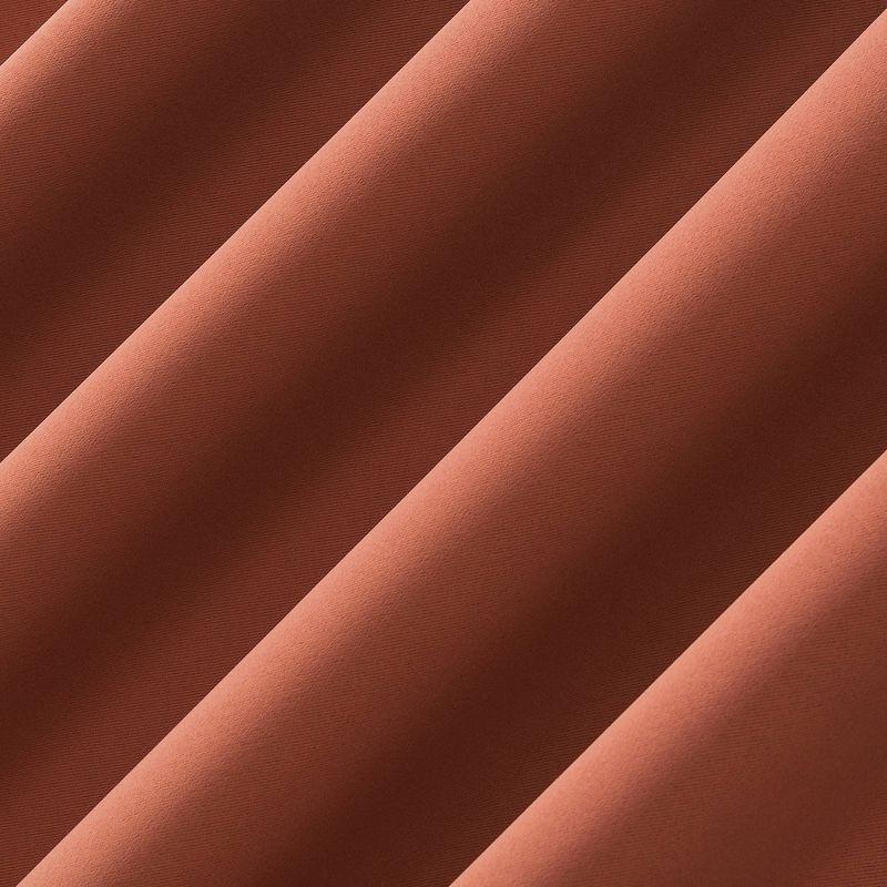 40"x84" Sun Zero Blackout Kenneth Energy Saving Rod Pocket Curtain Panel Orange: Modern Solid Polyester Drapery