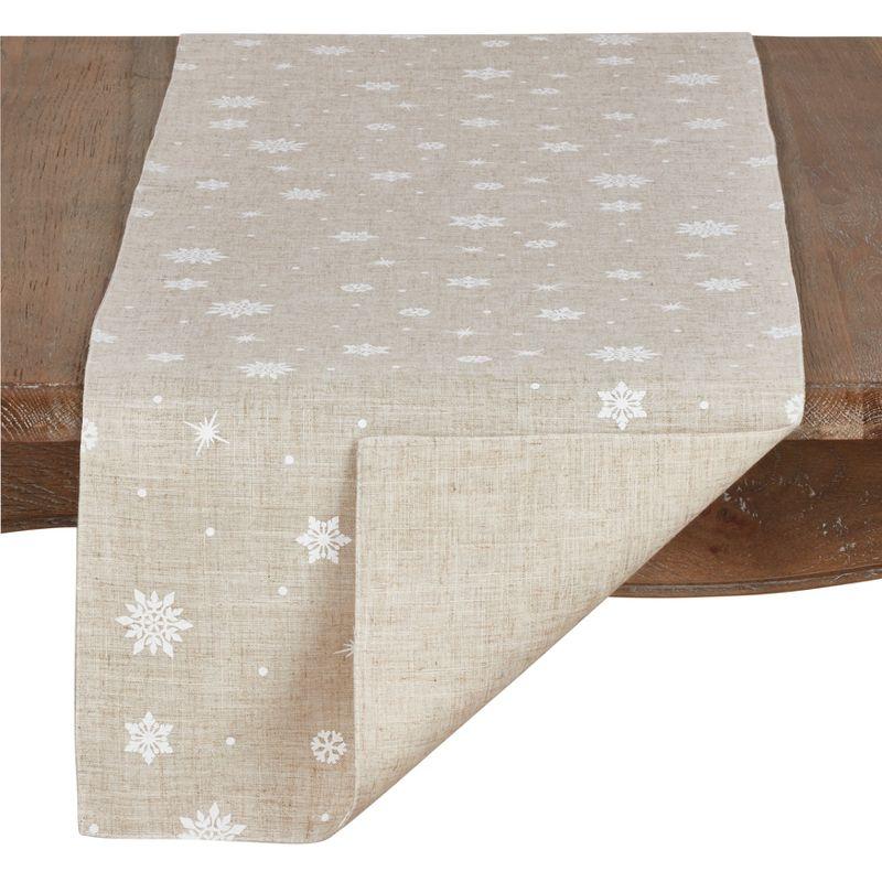 Saro Lifestyle Snowflake Christmas Table Runner