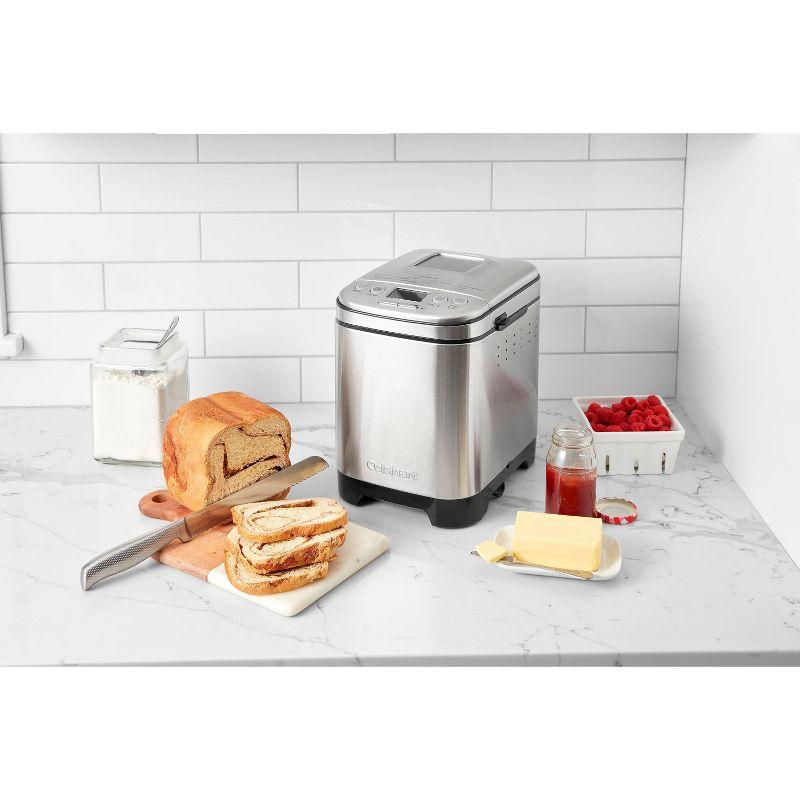 Cuisinart Bread Maker Machine, Compact and Automatic, Customizable Settings, Up to 2lb Loaves