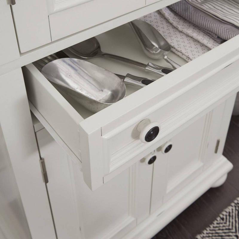 Home Styles Dover Kitchen Pantry White : Hardwood Construction, 4-Door Design, Adjustable Shelves, 1 Drawer