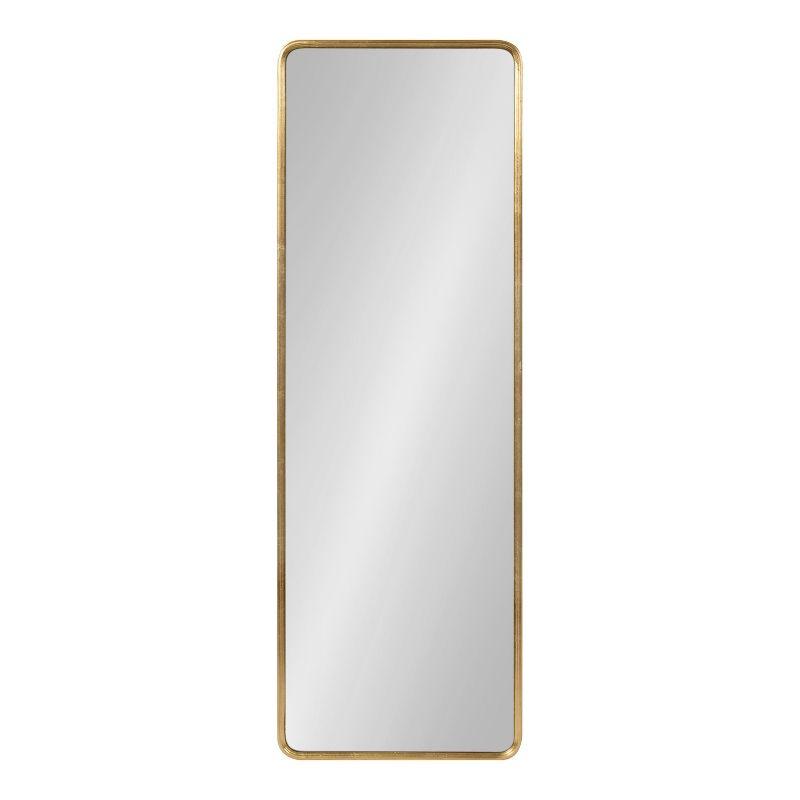 Kate and Laurel Caskill Rectangle MDF Full Length Mirror, 16x48, Gold