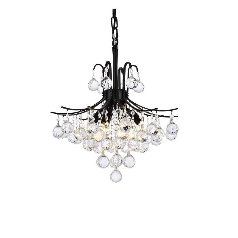 Elegant Lighting Toureg 16 inch black pendant