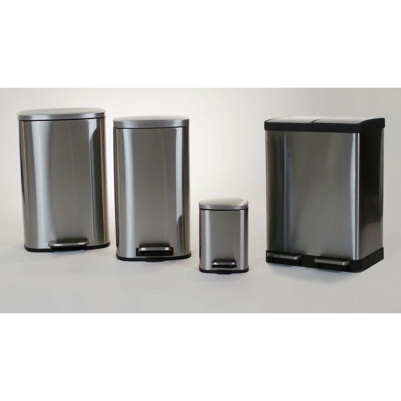 iTouchless Deodorizer SoftStep Stainless Steel 3 Gallon Step on Trash Can