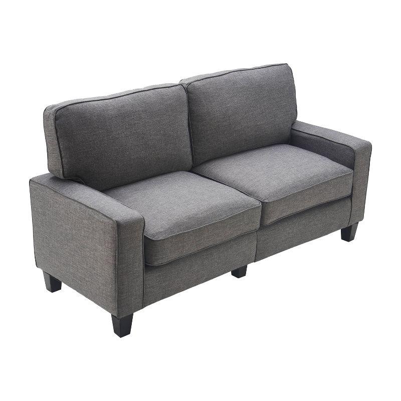 Serta Palisades 61" Track Arm Sofa, Easy Care Fabric, Soft Pillow Back, Pocket Coil Seat Cushions