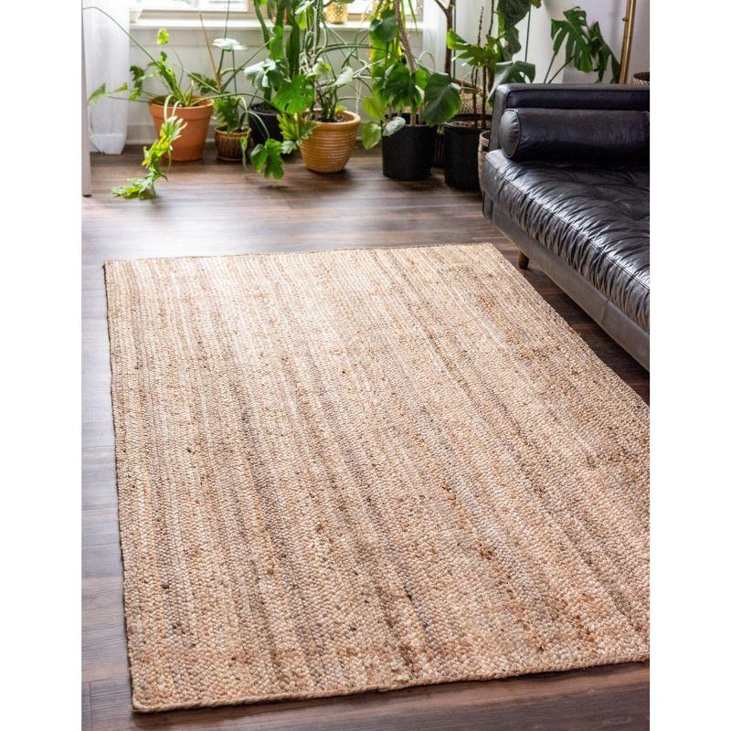 Unique Loom Braided Jute Dhaka Solid Indoor Braided Area Rug