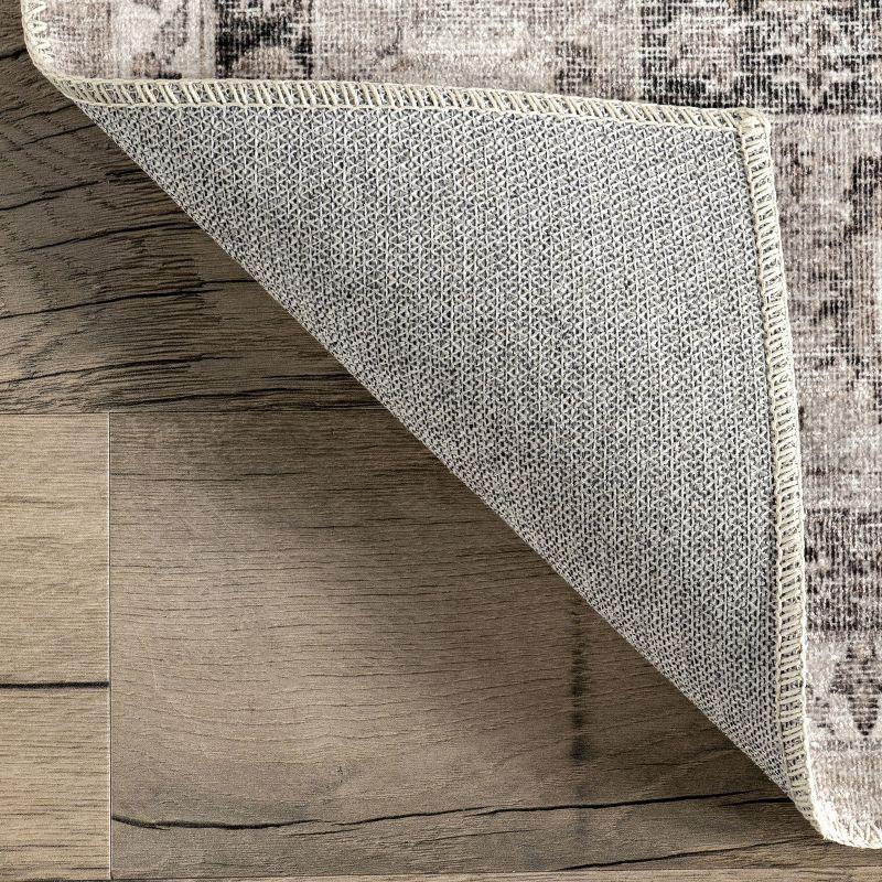 Nuloom Davi Faded Spill Proof Treated Pet Friendly Premium Machine Washable Area Rug, 9' x 12', Stone