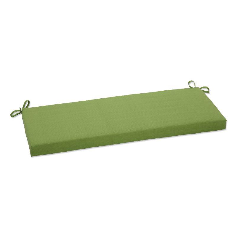 Green Polyester Outdoor Bench Cushion with Ties