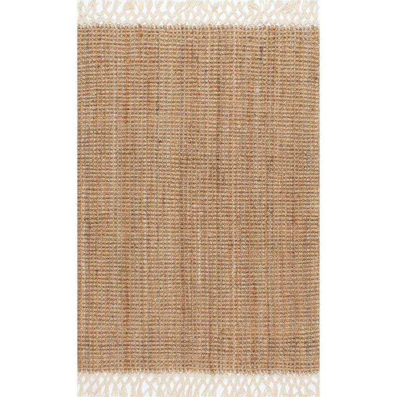 3'x5' Jute Hand Woven Raleigh Area Rug Natural - nuLOOM: Rectangle, Medium Pile, Contemporary, Indoor Use