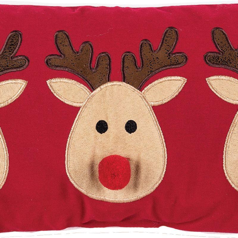 C&F Home Reindeer Games Applique Christmas Holiday Throw Pillow