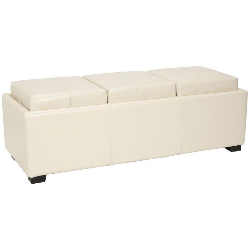 Harrison Triple Tray Ottoman - Flat Cream - Safavieh