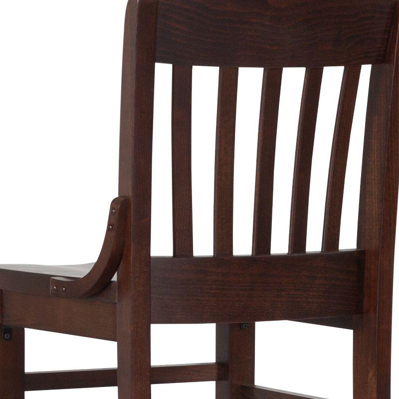 Flash Furniture HERCULES Series School House Back Walnut Wood Restaurant Barstool