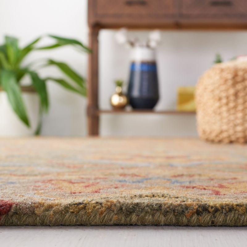 Heritage HG653 Handmade Area Rug - 8'x10' - Green/Yellow - Safavieh