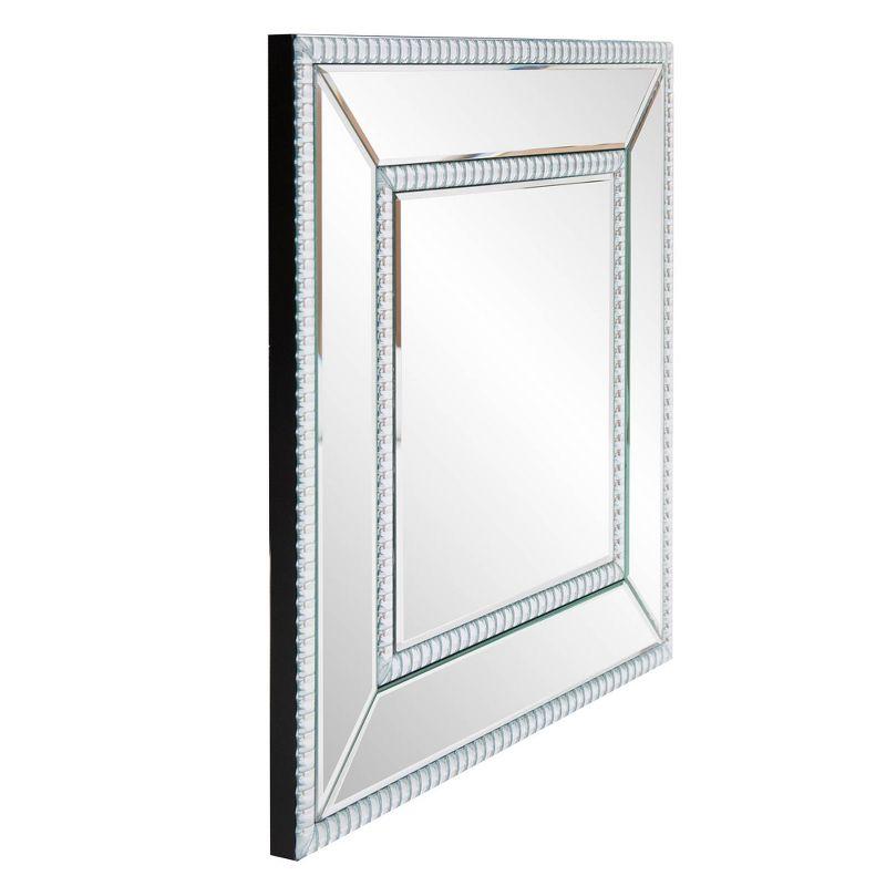 Howard Elliott Bijou Accent Wall Mirror Silver: Modern Square Glass, No Assembly, Wall Mount